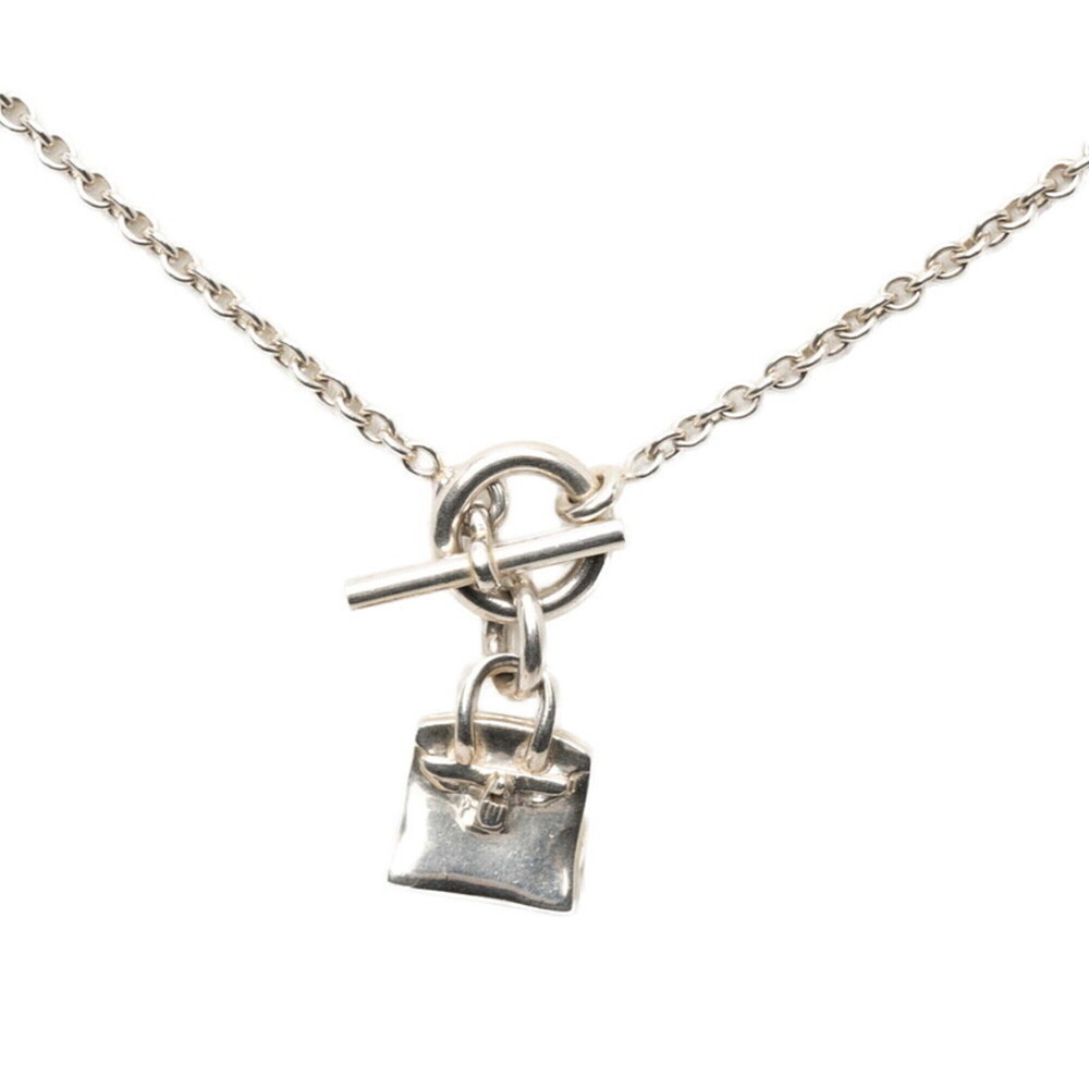 HERMES Silver Necklace